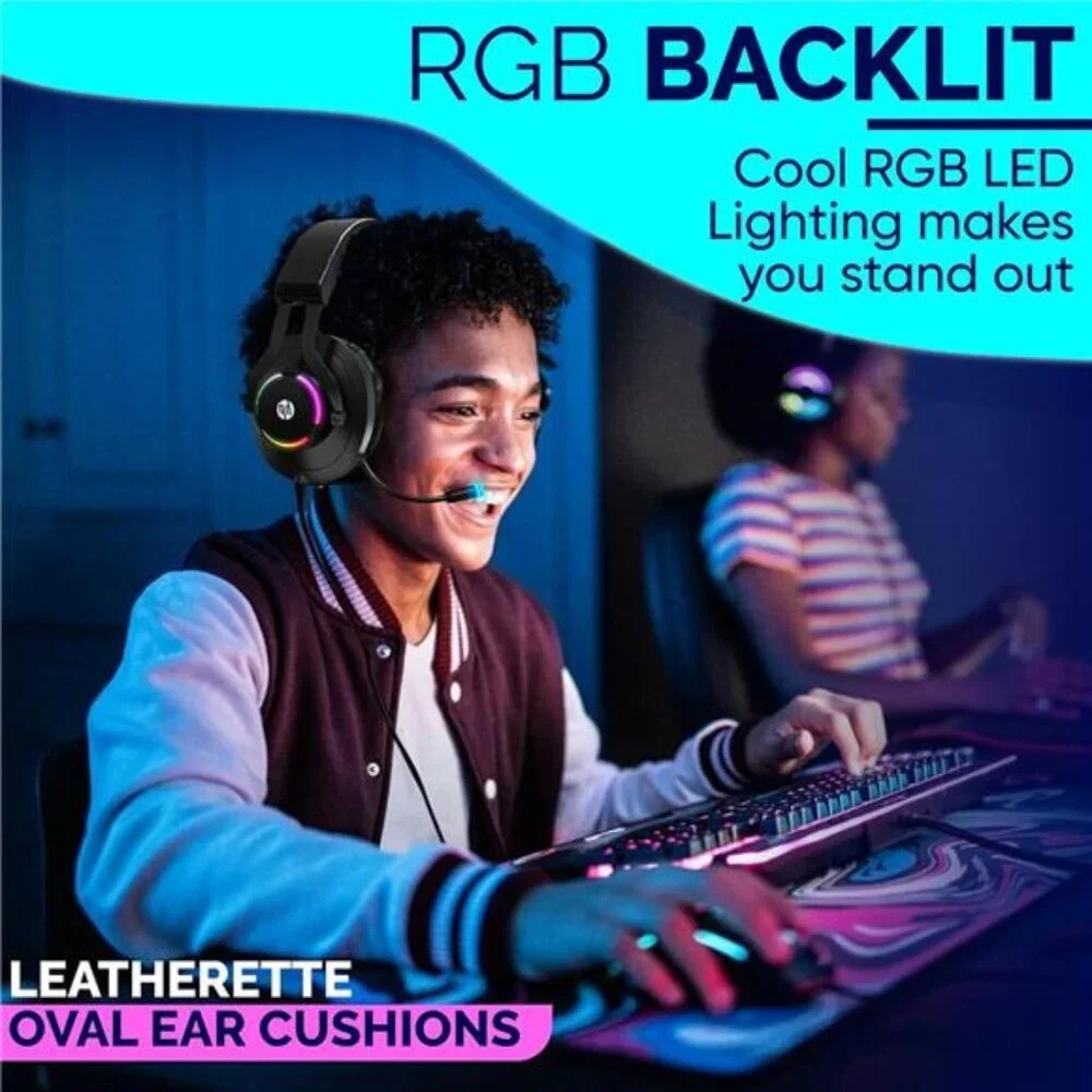 HP Gaming Headset with Microphone Wired Over Ear Gaming Headphones